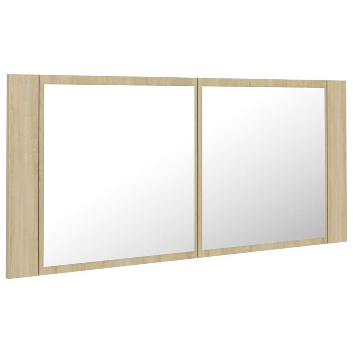 VIDAXL Armoire a miroir a LED de bain Chene sonoma 100x12x45 Acrylique