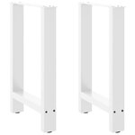 VIDAXL Pieds de table basse blanc 2 pcs 50x(72-73) cm acier