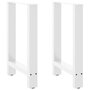 Voir la diapositive 1 : VIDAXL Pieds de table basse blanc 2 pcs 50x(72-73) cm acier