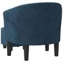 Voir la diapositive 5 : VIDAXL Fauteuil avec repose-pied bleu fonce velours