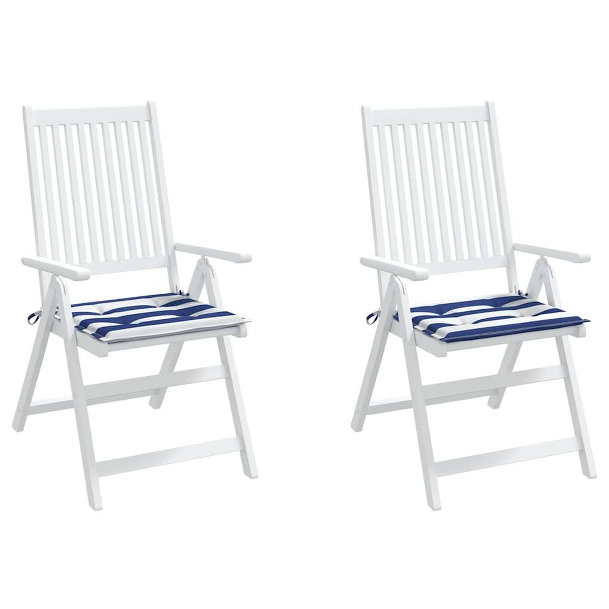 Voir la diapositive 4 : VIDAXL Coussins de chaise de jardin lot de 2 50x50x3 cm tissu