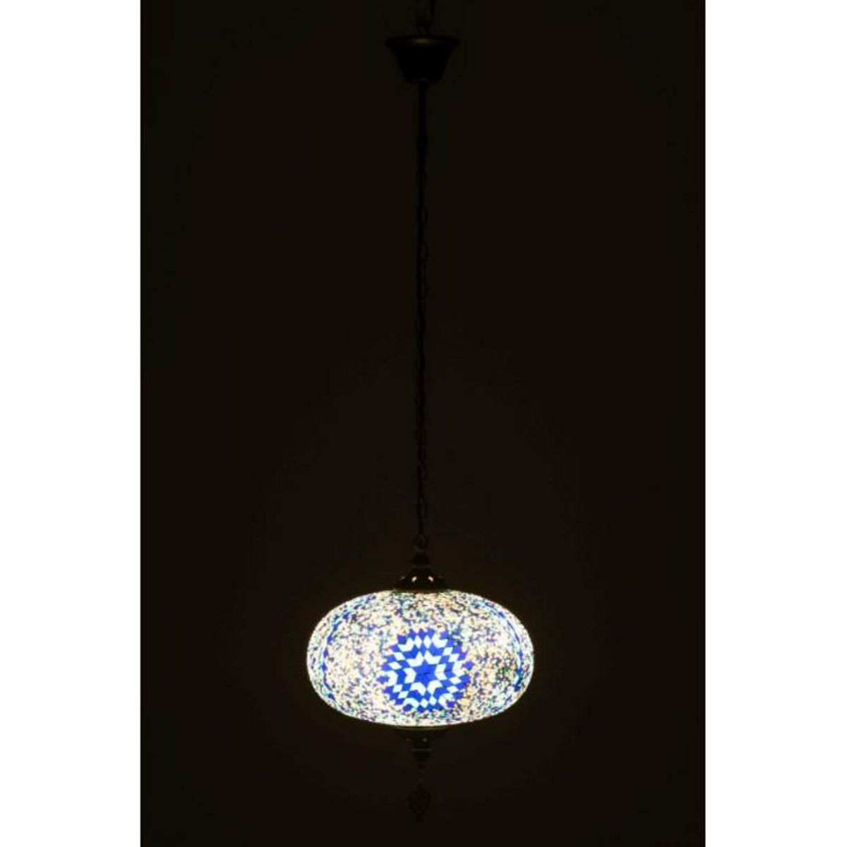 Paris Prix Lampe Suspension Mosaïque  Neal  30cm Bleu