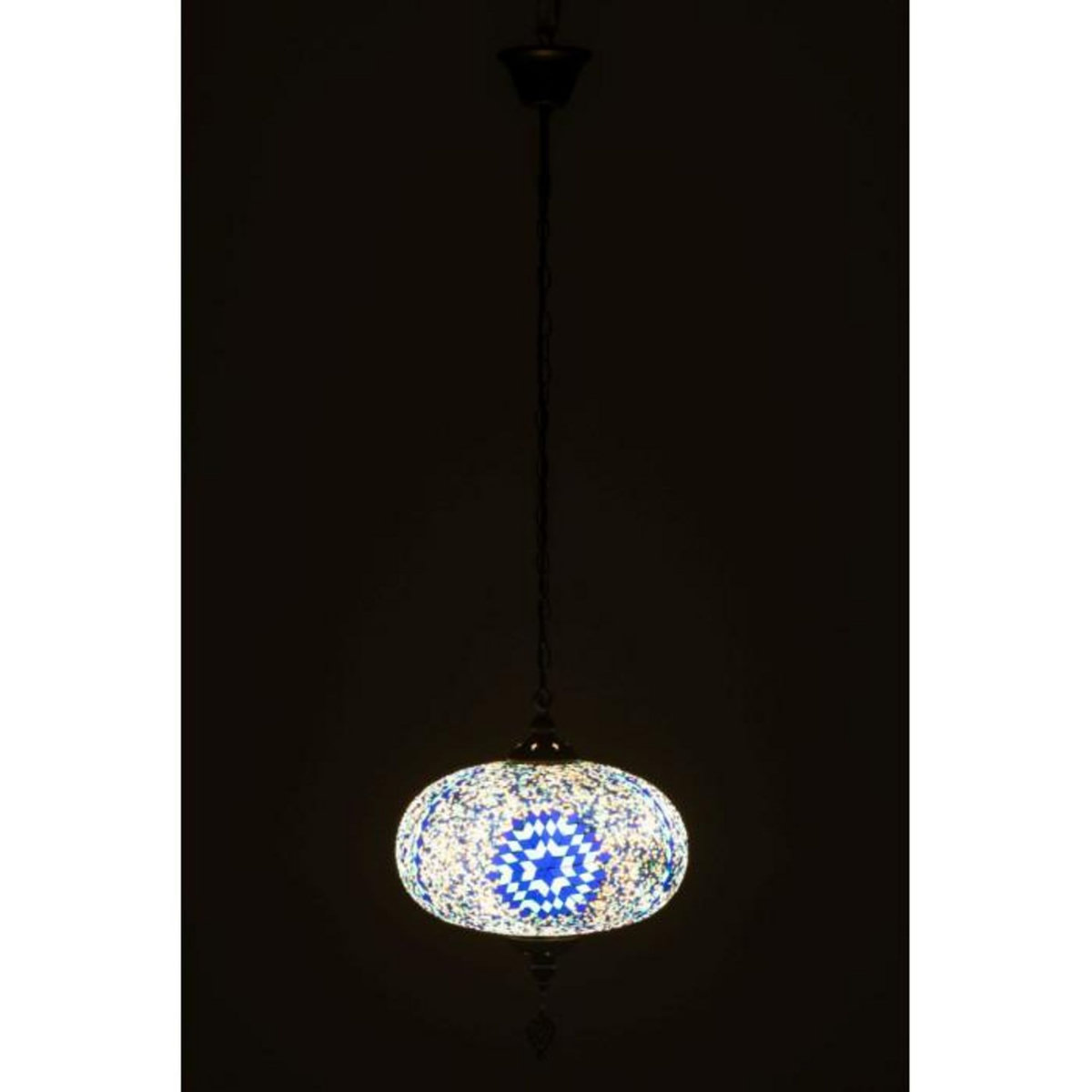 Paris Prix Lampe Suspension Mosaïque  Neal  30cm Bleu