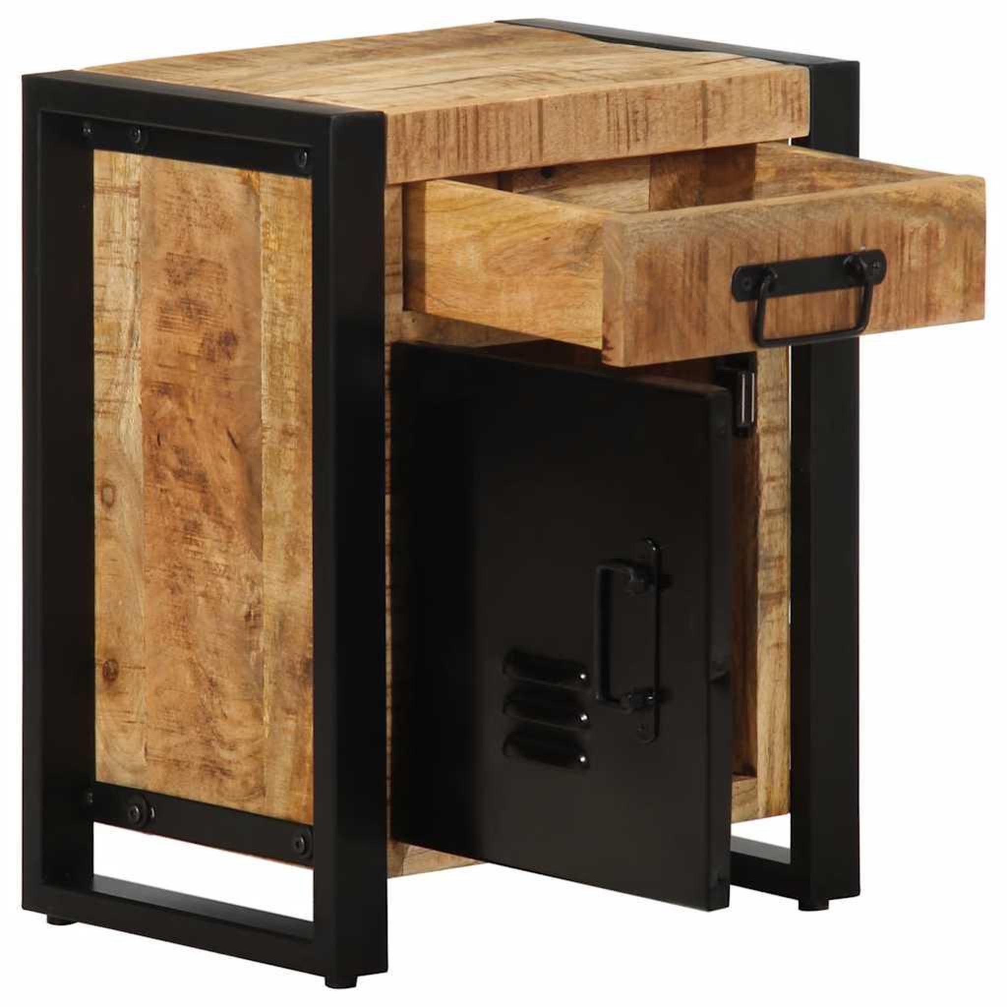 Voir la diapositive 5 : VIDAXL Table de chevet 40x30x50 cm bois massif de manguier brut