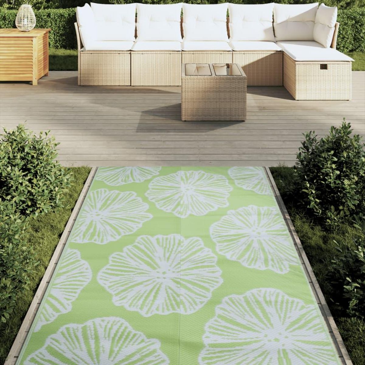 VIDAXL Tapis d'exterieur ARAKIL vert 120 x 180 cm PP