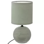 ATMOSPHERA Lampe à Poser Céramique  Boule  25cm Vert Kaki