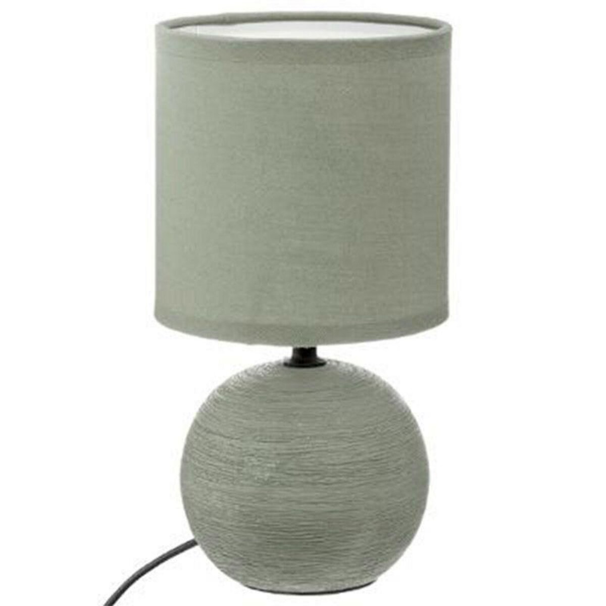  Lampe à Poser Céramique  Boule  25cm Vert Kaki