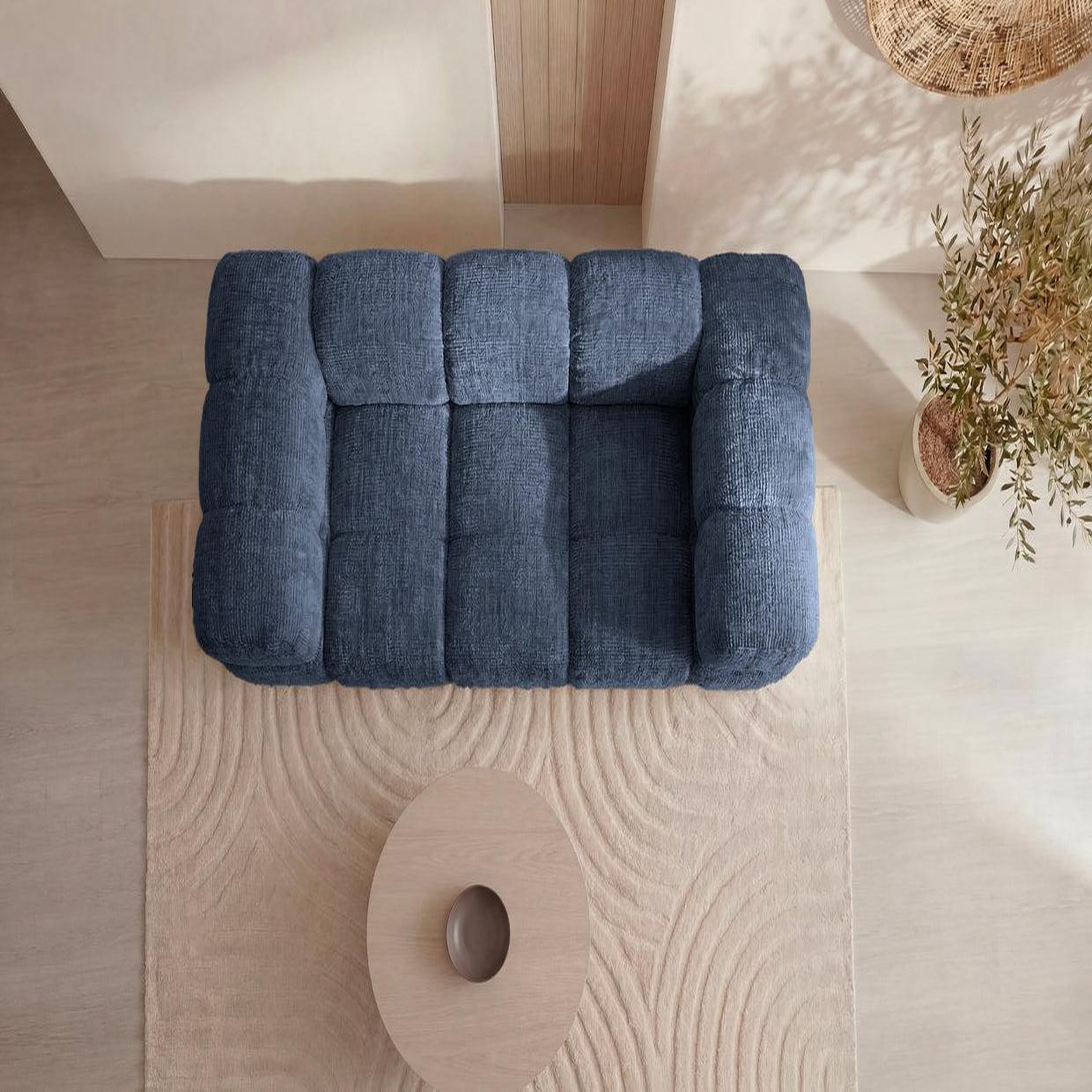 Voir la diapositive 6 : CASANOVA PARIS Gustave - canapé droit tissu chenille 2 places