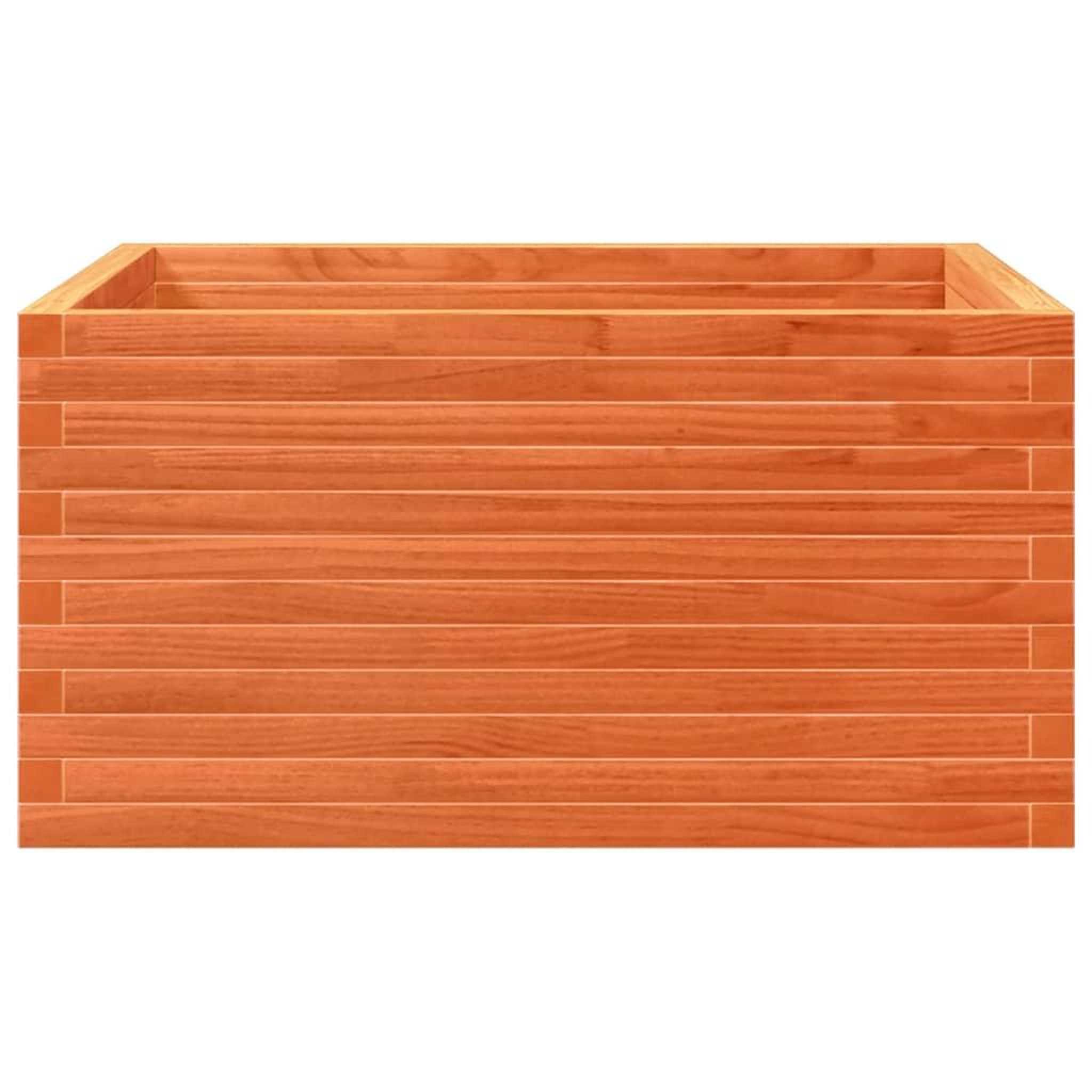 Voir la diapositive 5 : VIDAXL Jardiniere cire marron 90x90x46 cm bois de pin massif