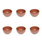 SECRET DE GOURMET Lot de 6 Coupelles en Céramique  Inès  12cm Terracotta