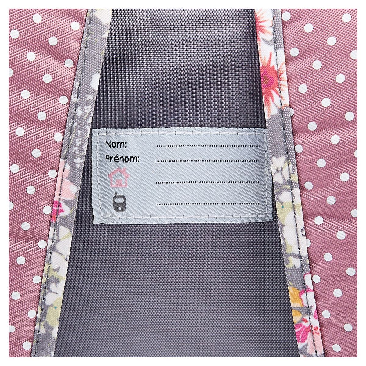 TEO JASMIN Cartable 38 cm gris JASMINE TEATIME