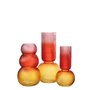 Voir la diapositive 2 : Paris Prix Vase Design en Verre  Aurora  40cm Rouge & Jaune