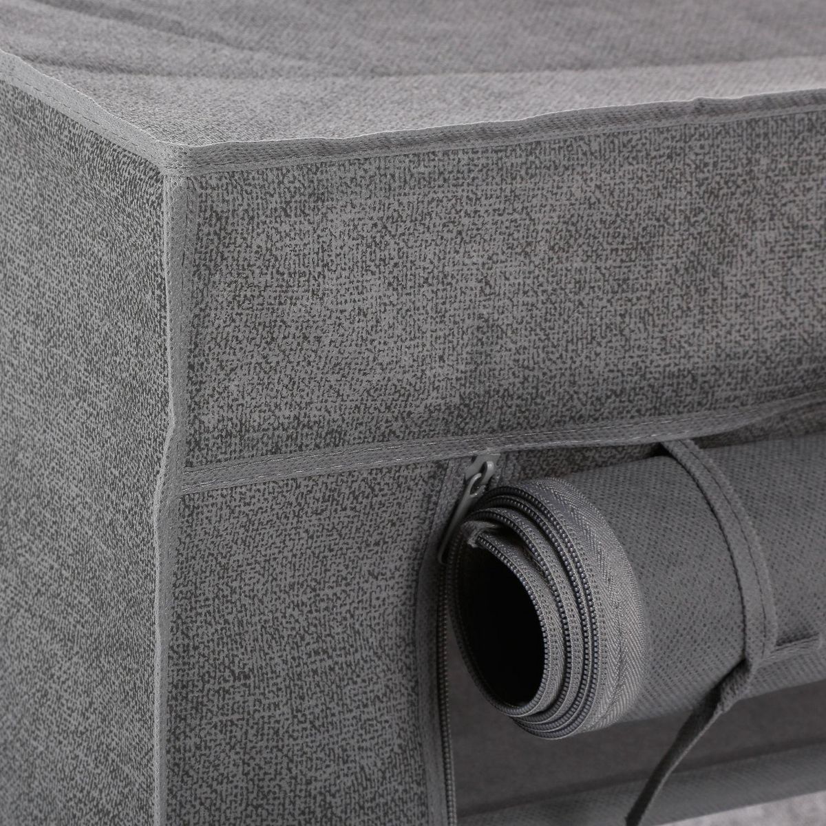 FIVE Armoire à chaussures en tissu capacité 12 paires - Gris foncé