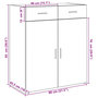 Voir la diapositive 6 : VIDAXL Buffet chene sonoma 80x42,5x93 cm bois d'ingenierie