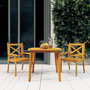 Voir la diapositive 1 : VIDAXL Table de jardin 85x85x75 cm Bois d'acacia solide