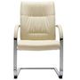 Voir la diapositive 2 : VIDAXL Chaise de bureau cantilever Creme Similicuir