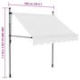 Voir la diapositive 6 : VIDAXL Auvent manuel retractable avec LED 100 cm Creme