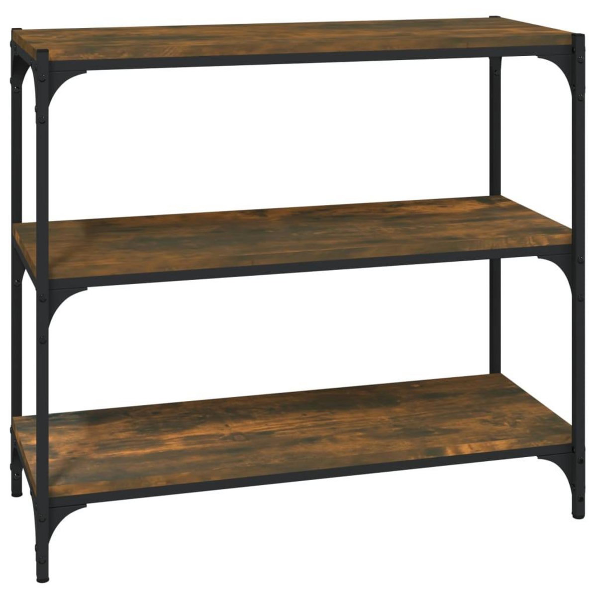 VIDAXL Bibliotheque Chene fume 80x33x70,5cm Bois d'ingenierie et acier