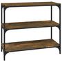 Voir la diapositive 2 : VIDAXL Bibliotheque Chene fume 80x33x70,5cm Bois d'ingenierie et acier