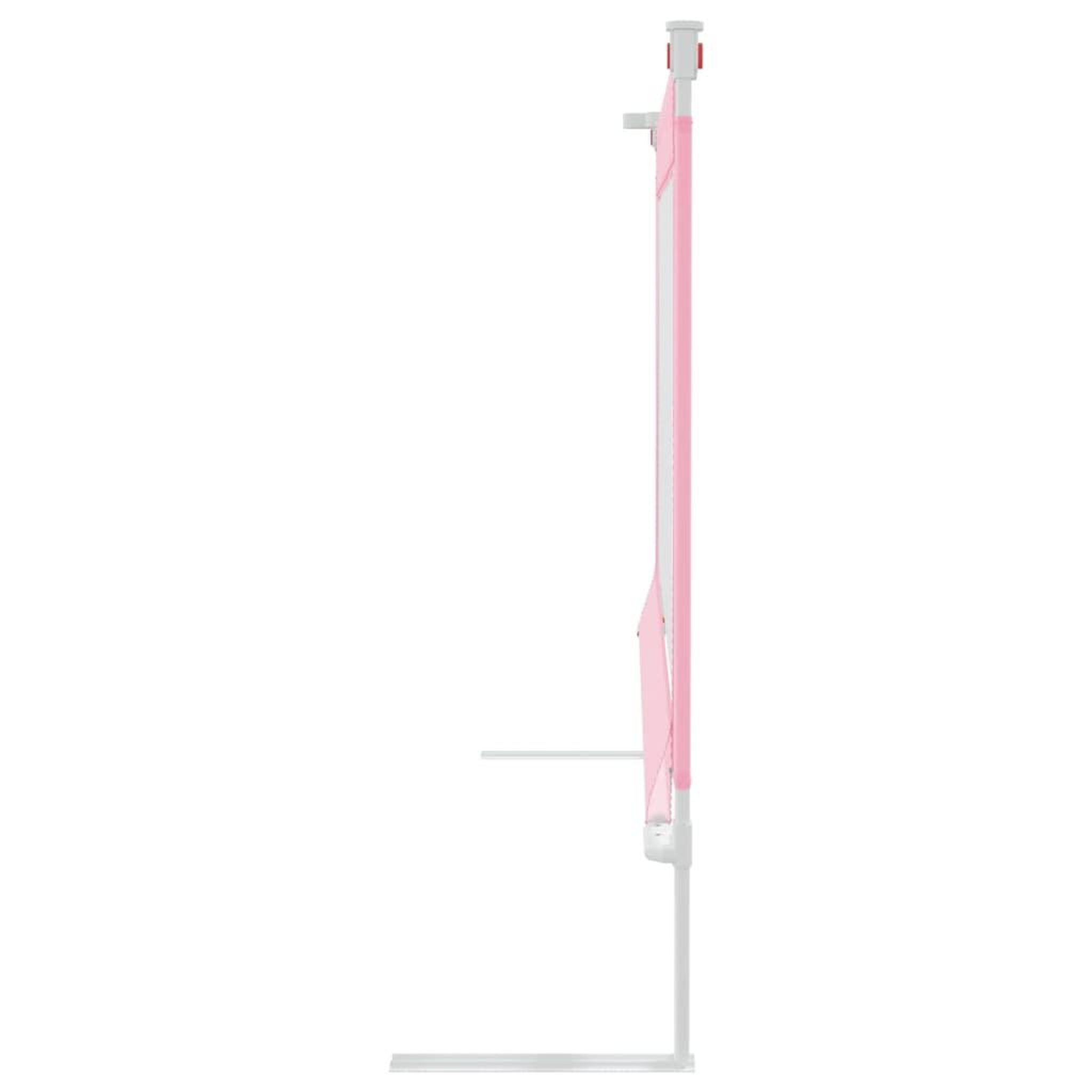 Voir la diapositive 5 : VIDAXL Barriere de securite de lit d'enfant Rose 200x25 cm Tissu