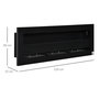Voir la diapositive 3 : HOMCOM Cheminée bioéthanol murale design Bauhaus - triple brûleur 1 L - pare-feu verre trempé, kit fixation inclus - acier inox. acier dépoli noir