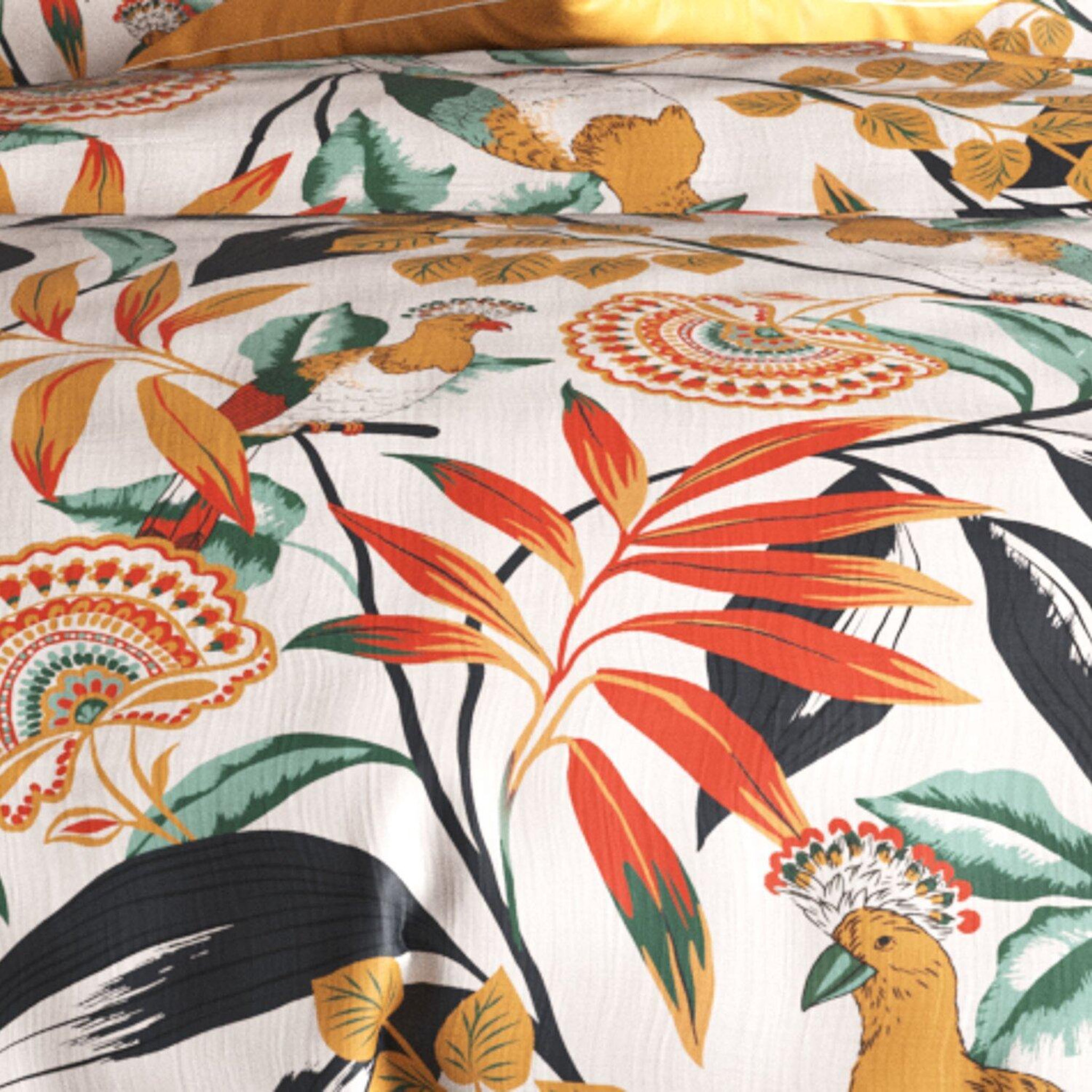 Voir la diapositive 4 : ATELIER DU COTON Parure housse de couette 100% coton 57fils ninon