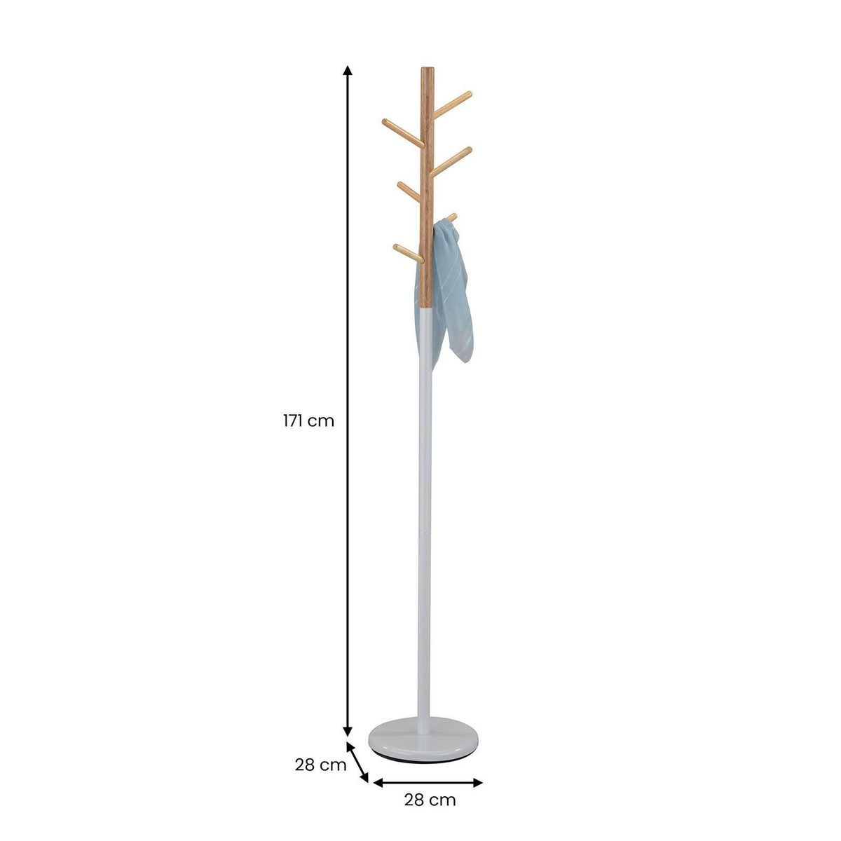 IDIMEX Porte-manteaux ENRICO, en métal et bois