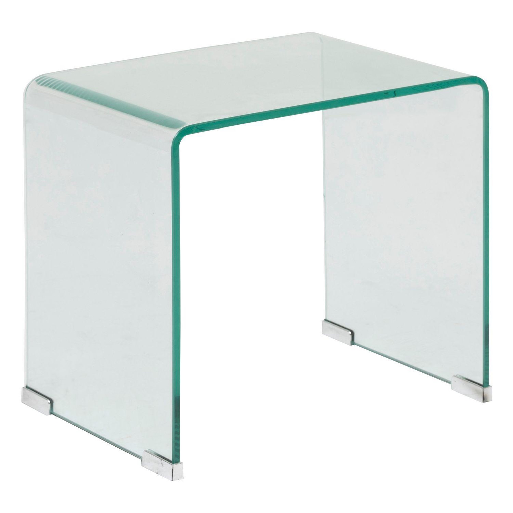 Voir la diapositive 3 : ATMOSPHERA Ensemble de 2 tables café gigognes en verre lenia - transparent