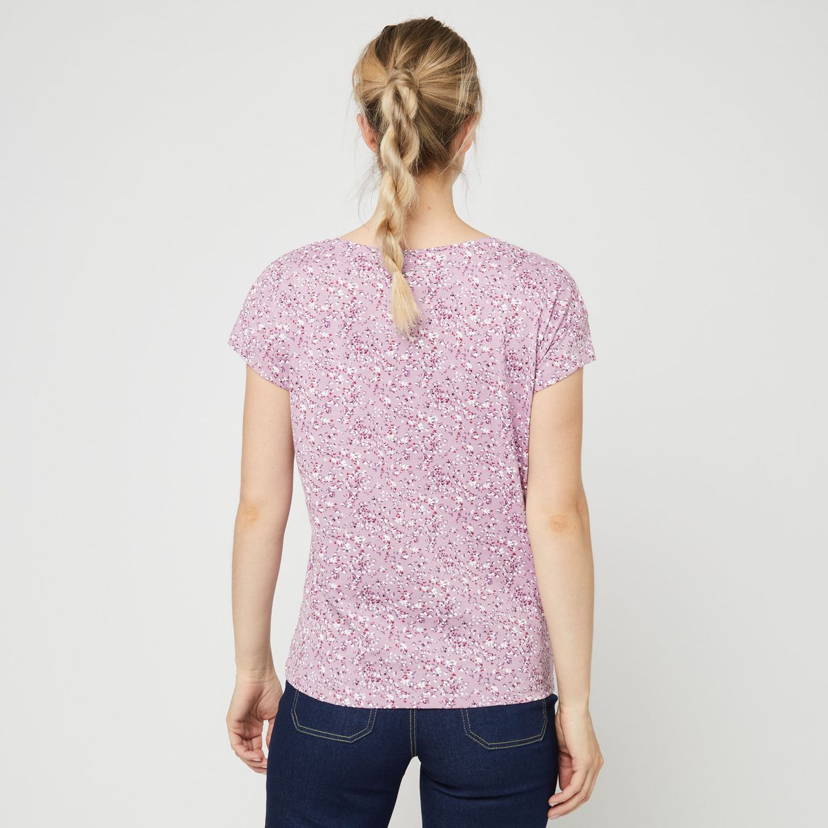 INEXTENSO T-shirt manche courte parme fantaisie femme