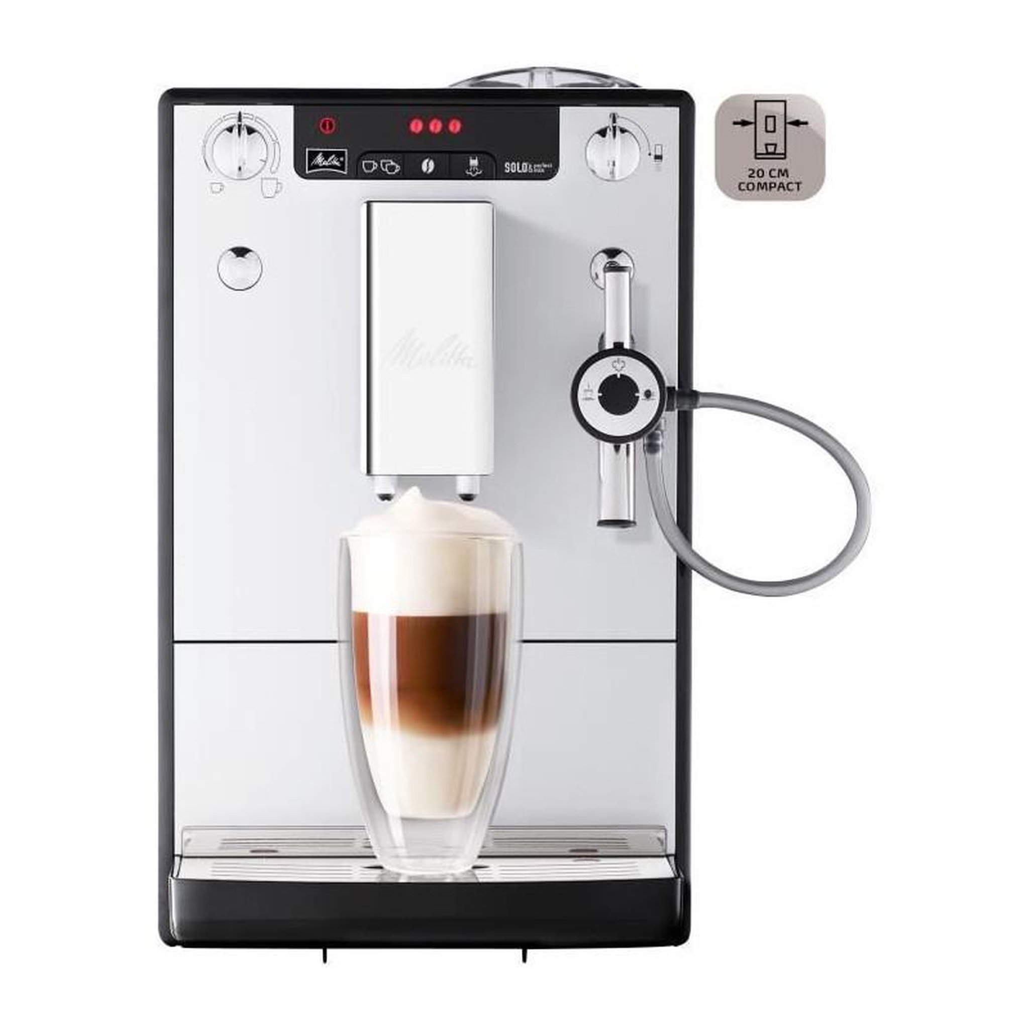 Voir la diapositive 3 : Melitta Machine a café MELITTA - Solo & Perfect Milk E957-203 Argent