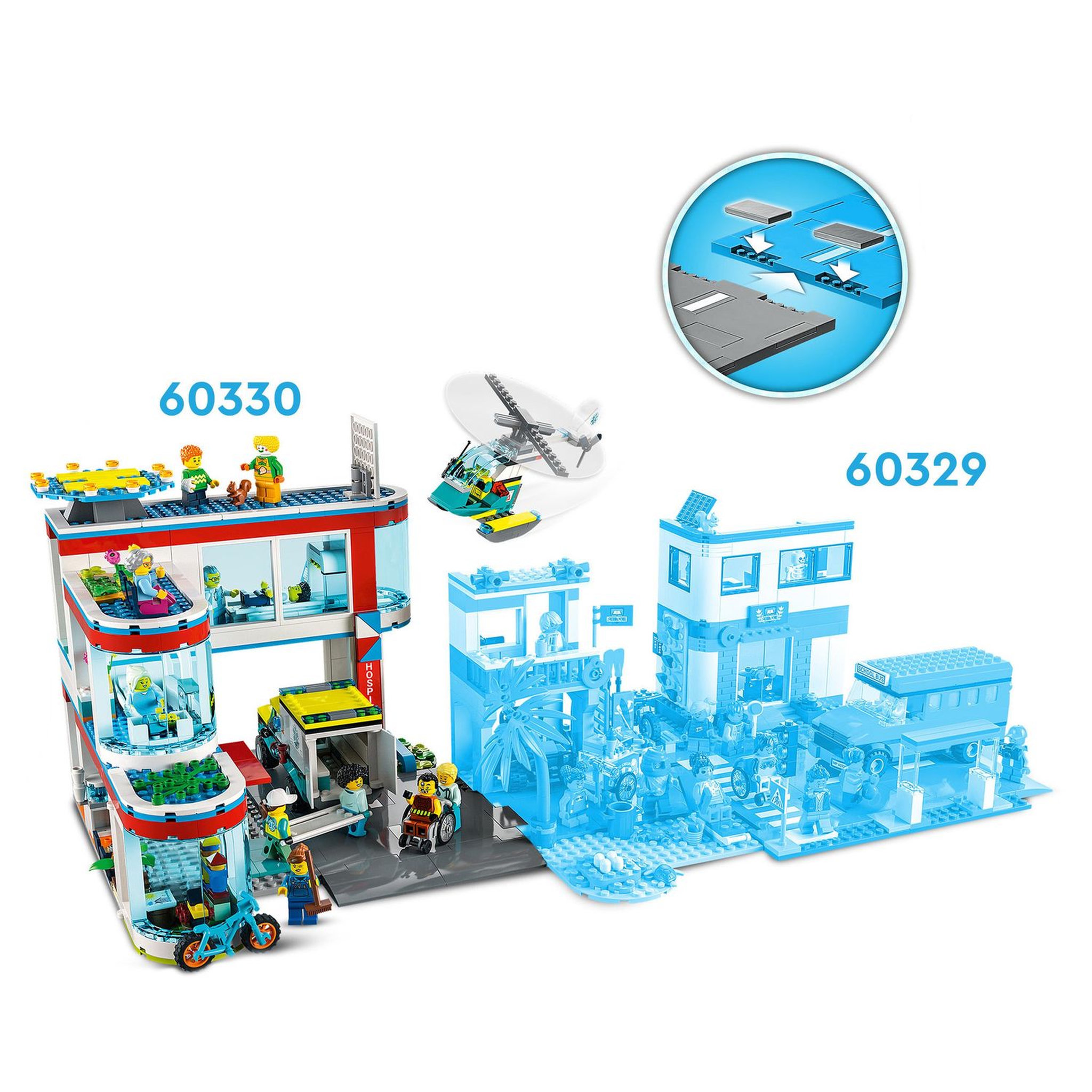 Voir la diapositive 7 : LEGO City 60330 L&rsquo;Hôpital, Set de Construction avec Jouet Ambulance pour Enfant dès 7 Ans