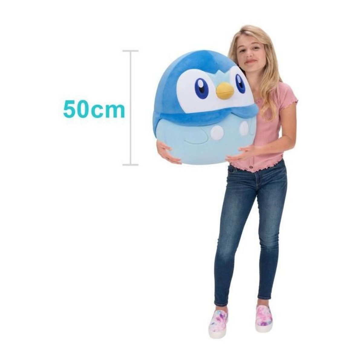 BANDAI Peluche - BANDAI - Pokémon - Squishmallows 50 cm - Tiplouf- Grande peluche ultra-douce - JWS00049