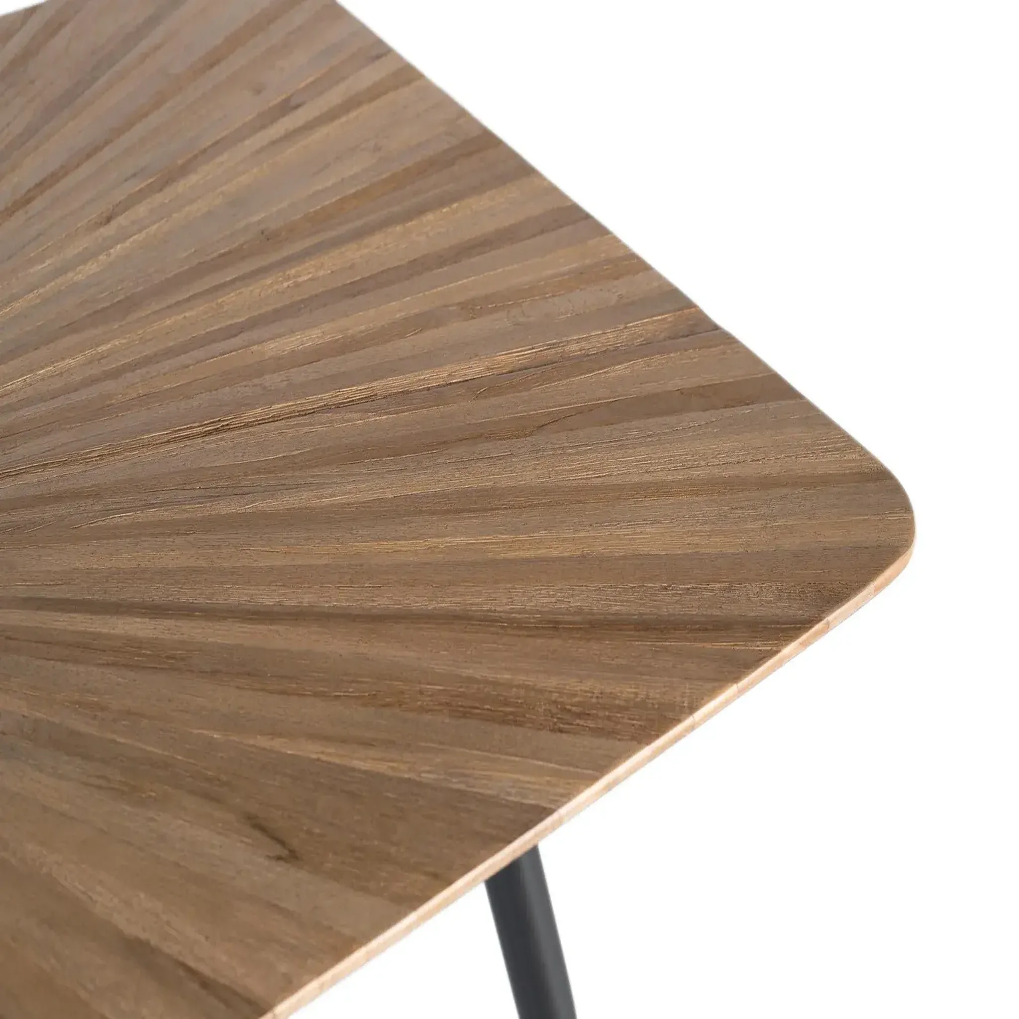Voir la diapositive 5 : GINER Y COLOMER SL Tables à manger en bois de teck recyclé 150 cm style rustique moderne