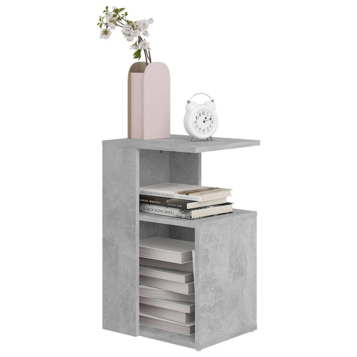 VIDAXL Table d'appoint Gris beton 36x30x56 cm Bois d'ingenierie