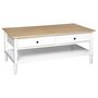 Voir la diapositive 1 : ATMOSPHERA Table basse Solen 4 tiroirs - Pin et Blanc