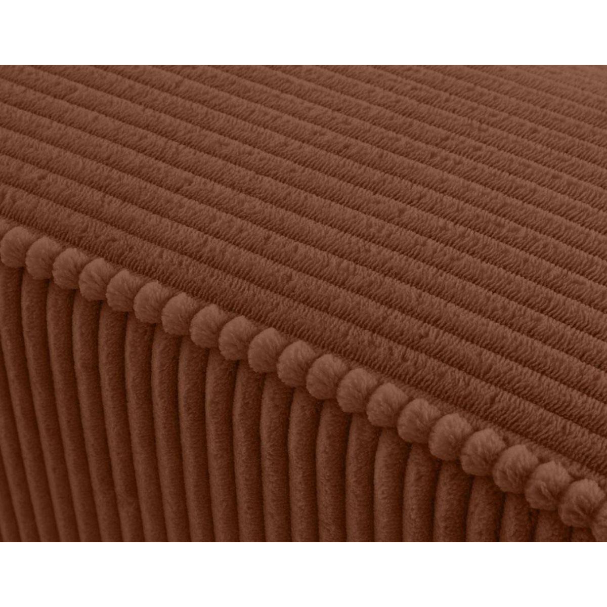 BEST MOBILIER Topaze - canapé droit 4 places avec double méridienne - assise profonde - en velours côtelé