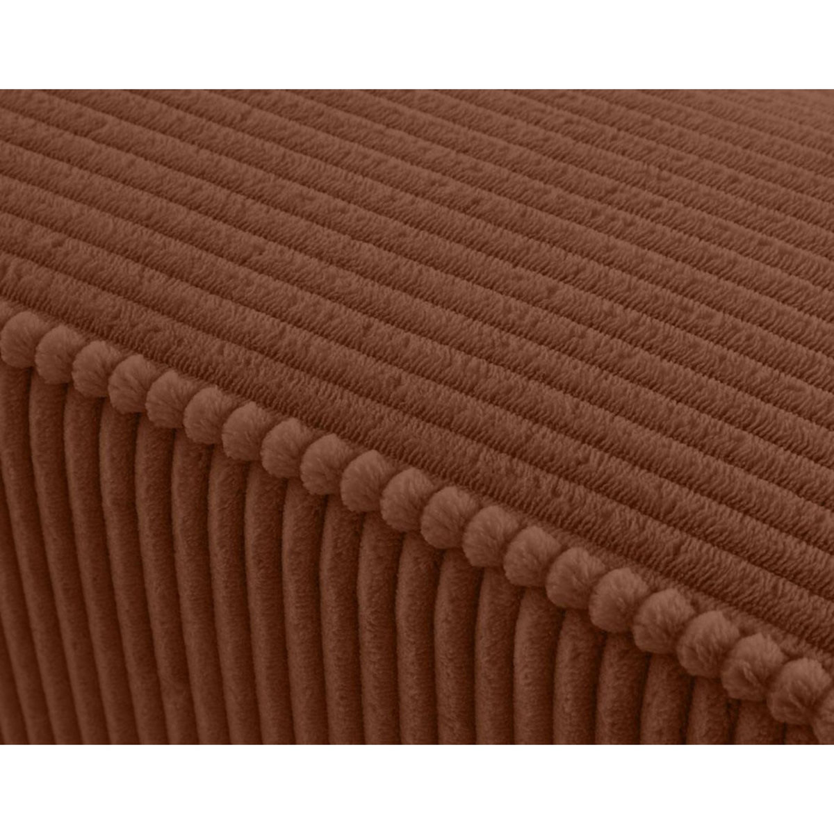 BEST MOBILIER Topaze - canapé droit 4 places avec double méridienne - assise profonde - en velours côtelé