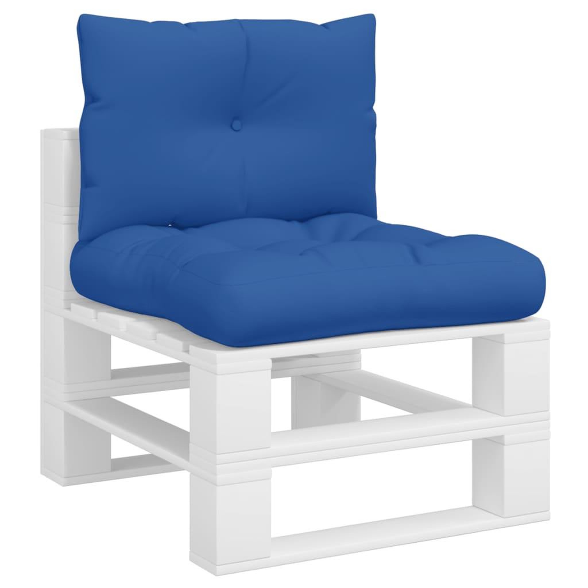 Voir la diapositive 3 : VIDAXL Coussins de palette lot de 2 bleu royal tissu