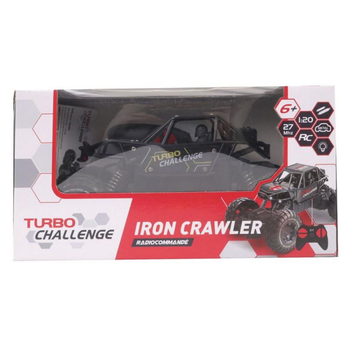 TURBO CHALLENGE Voiture radiocommandée Turbo Challenge Off Road Iron Crawler 21 cm