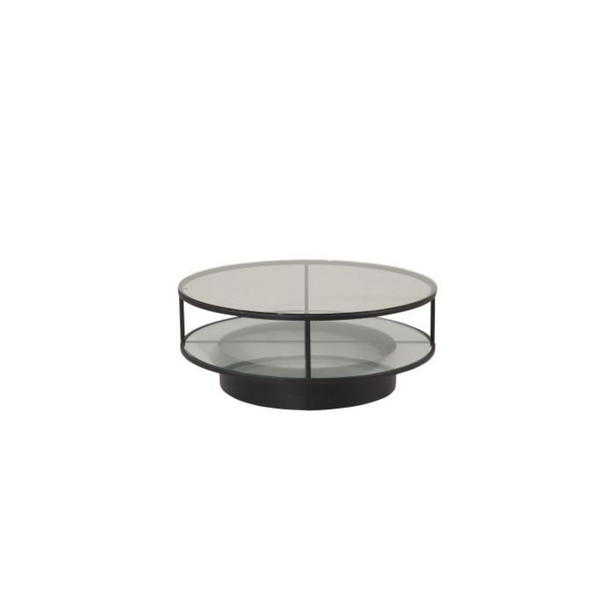 Paris Prix Table Basse Design en Verre  Falsterbo  100cm Noir