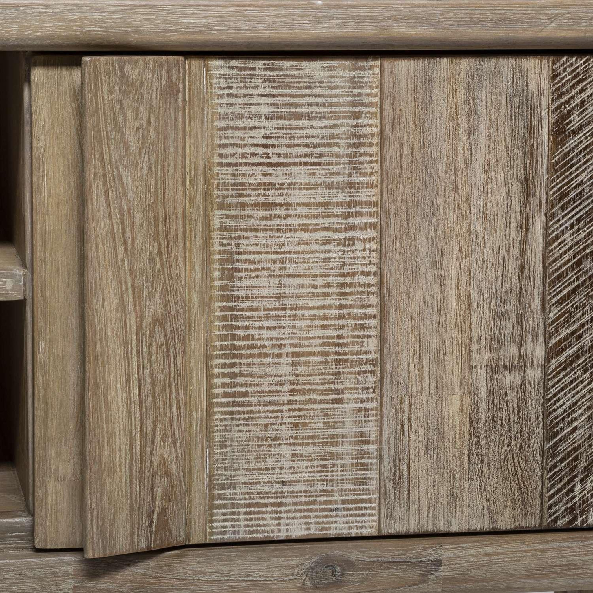 Voir la diapositive 5 : ATMOSPHERA Meuble tv 2 portes en bois banila - beige