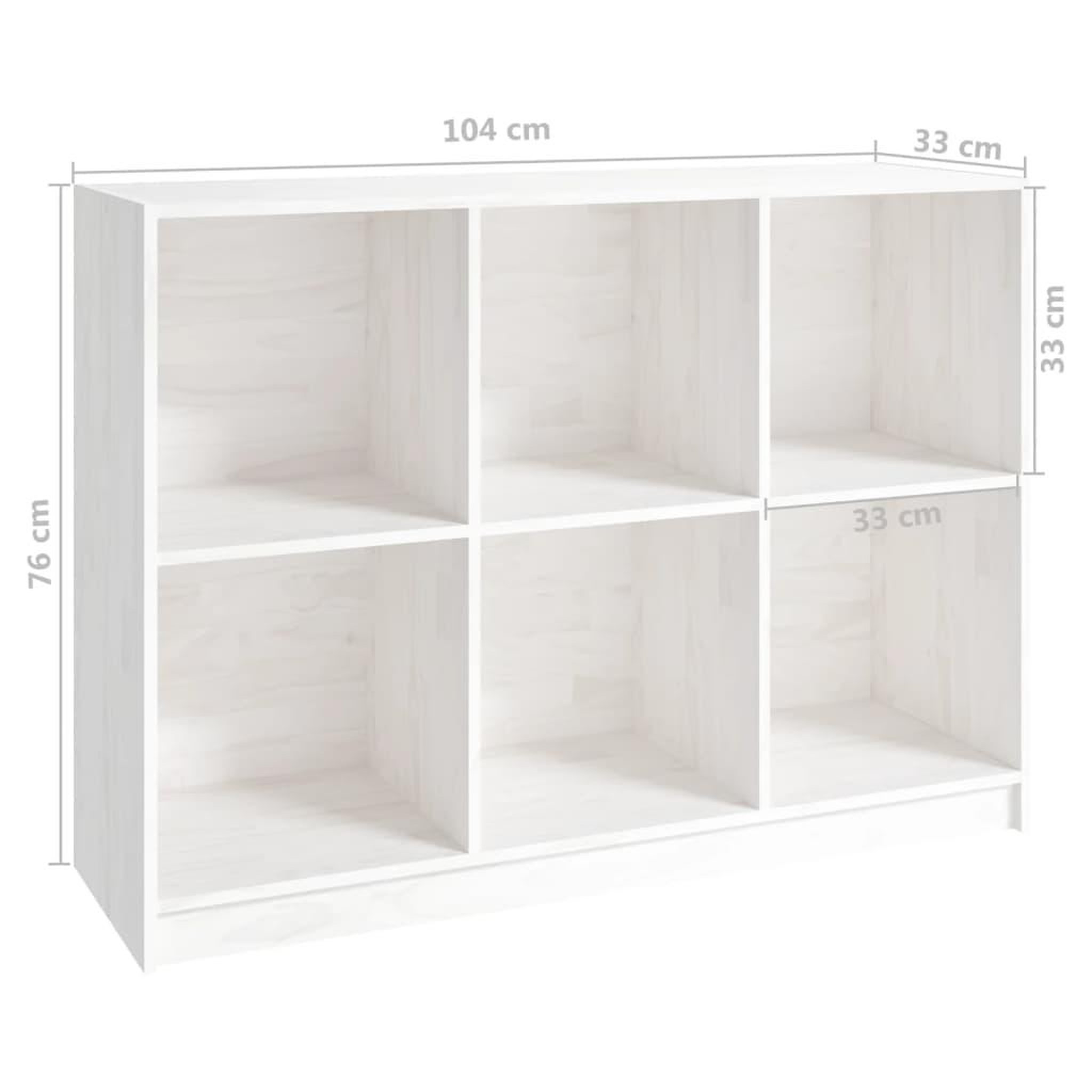 Voir la diapositive 6 : VIDAXL Bibliotheque Blanc 104x33x76 cm bois de pin massif