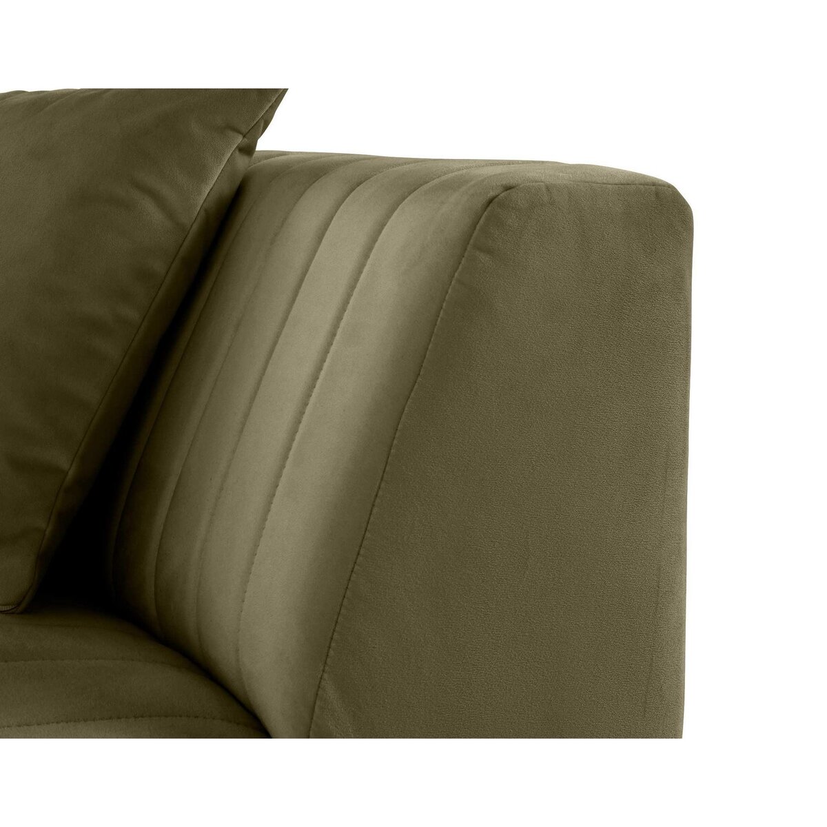 LISA DESIGN Nova - module d'assise d'angle réversible - en velours