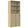 Voir la diapositive 2 : VIDAXL Buffet haut chene sonoma 80x42,5x185 cm bois d'ingenierie