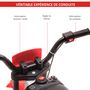 Voir la diapositive 5 : HOMCOM Moto cross électrique enfant 3 à 5 ans 12 V 3-8 Km/h  avec roulettes latérales amovibles dim. 106,5L x 51,5l x 68H cm rouge