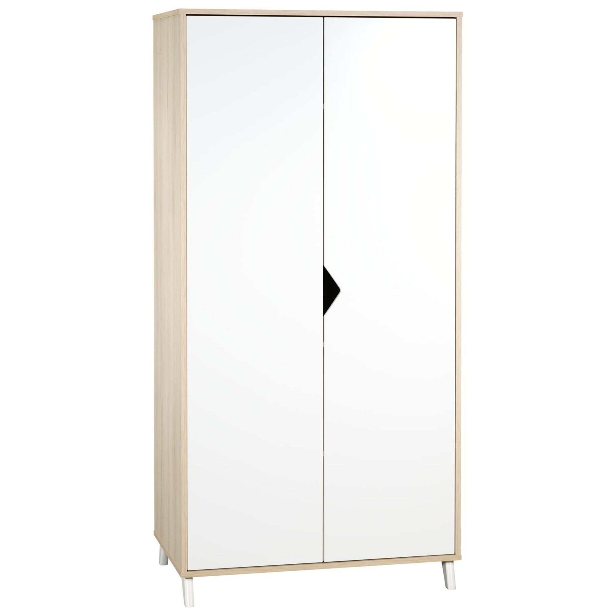 BABY PRICE Armoire bébé 2 portes SCANDI, coloris naturel 