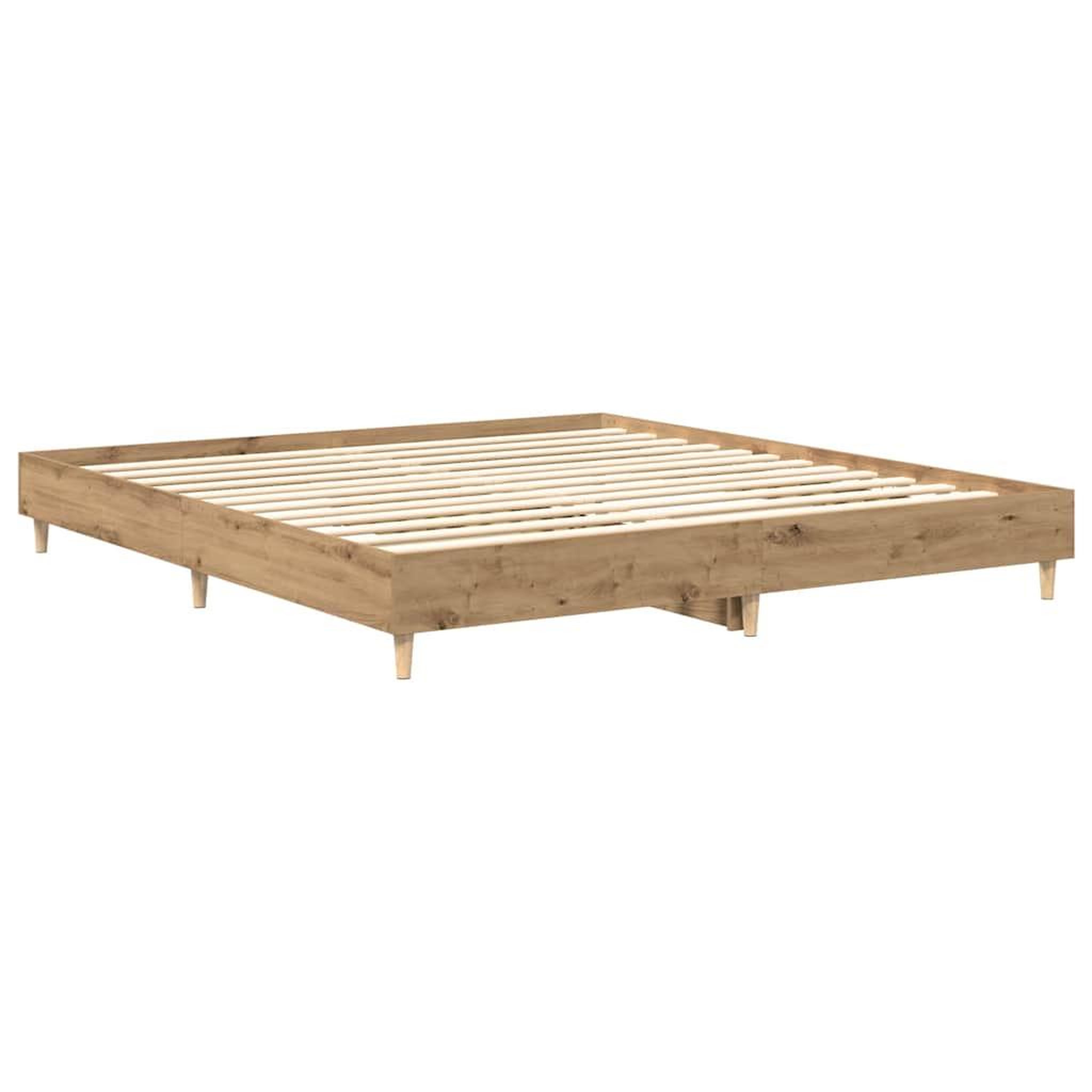 Voir la diapositive 4 : VIDAXL Cadre de lit sans matelas chene artisanal 180x200 cm