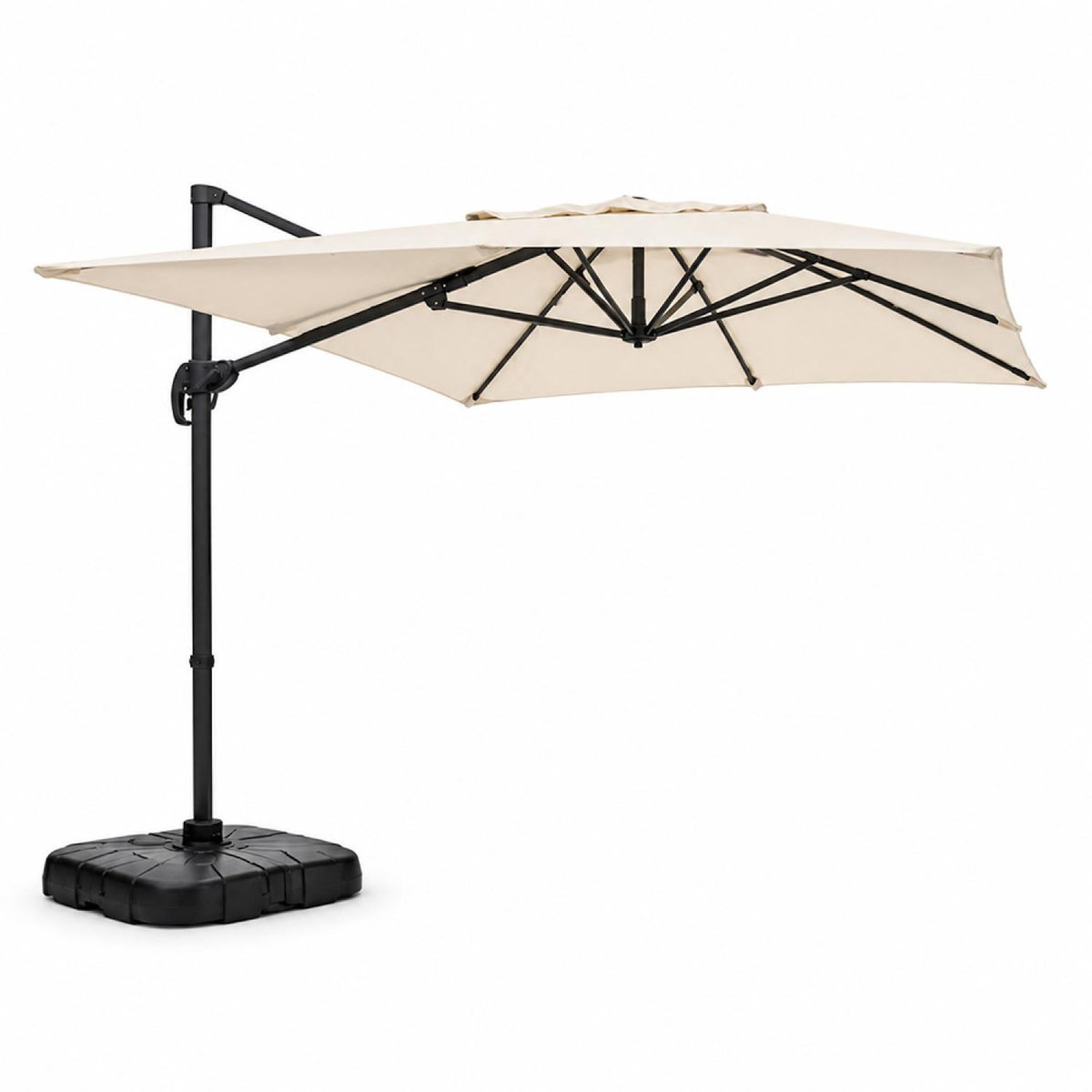 CONCEPT USINE Parasol rectangulaire 2x3m déporté rotatif écru PIANA