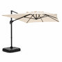 Voir la diapositive 1 : CONCEPT USINE Parasol rectangulaire 2x3m déporté rotatif écru PIANA