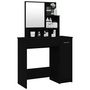 Voir la diapositive 4 : VIDAXL Coiffeuse avec miroir noir 86,5x35x136 cm